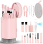 walrfid Laptop Phone Screen Cleaner Kit, Computer Keyboard Brush Cleaning Spray for iPhone AirPods MacBook iPad, 20-in-1 Electronic Device Clean Tool for Camera Earbud Car Screens (Pink)