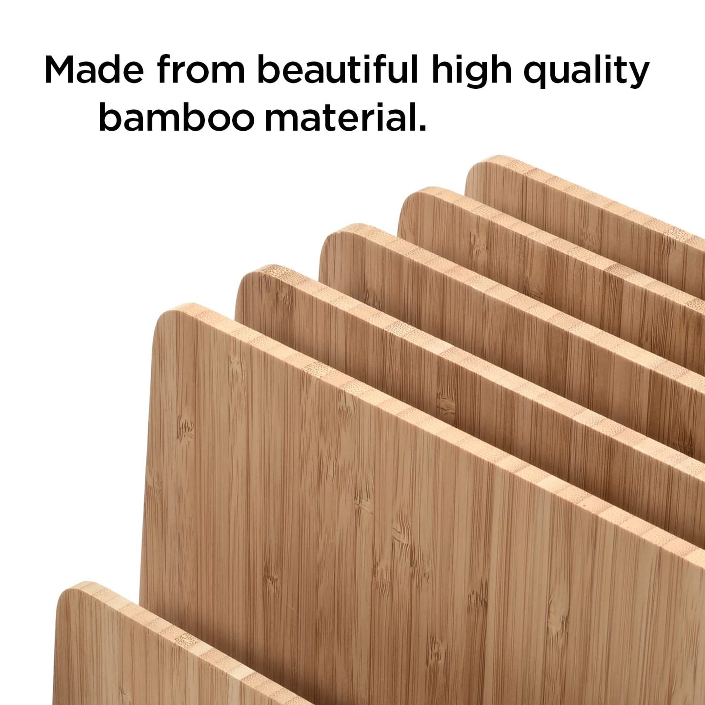 MobileVision Bamboo Multi Device Organizer for Smartphones, Tablets and Laptops, 5 Slots