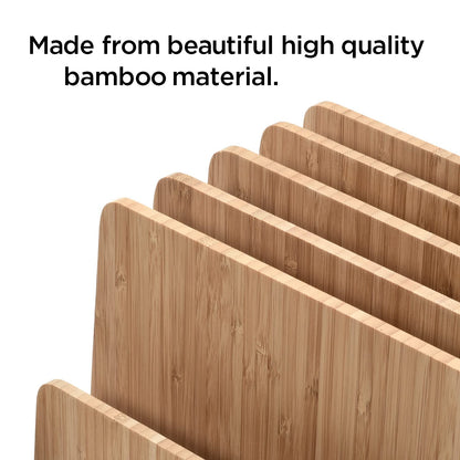 MobileVision Bamboo Multi Device Organizer for Smartphones, Tablets and Laptops, 5 Slots