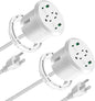 3 inch Desktop Power Grommet USB C,40W Fast Charging Station,Furniture Recessed Power Strip,2 Outlets,4 USB Ports,Flush-Mount for Desktop, Workspace Essential Desk Outlet,2 Pack