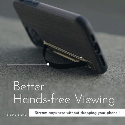 SleekGrip Premium: Swappable Phone Stand & Phone Grip - Ultra Thin Convertible Grip Holder Fits Most iPhone and Android Cases, Phone Strap Compatible with Wireless Chargers and Car Mounts