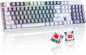 Wireless Mechanical Keyboard, Triple Mode 2.4G/USB-C/Bluetooth Gaming Keyboard, 104 Keys Programmable, Customize RGB Backlit, Red Switch, Bicolor PBT Keycaps, Rechargeable Wired for Laptop PC