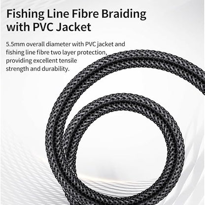 3.5mm to 1/4 Stereo Audio Cable 25 Feet /8M, 1/8" to 6.35mm 1/4" TRS Male Aux Cord Double Shielded with Braiding for Guitar, Amplifiers, PC, Home Theater, Speaker, etc.