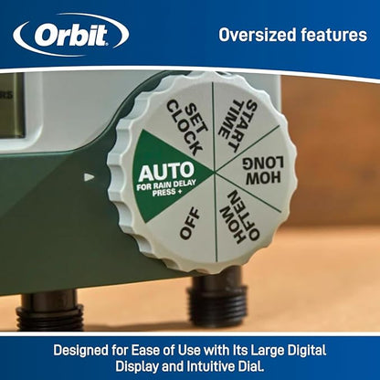 3-Pack Orbit 56082 3-Outlet Hose Watering Timer, Green…
