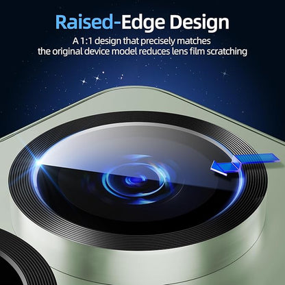 X-it Camera Lens Protector for Samsung S25 Plus, 9H Tempered Glass, Independent Metal Aluminum Edge Original Protection Design, Suitable for Phone Case, Anti-scratch, Anti-reflective,Mint