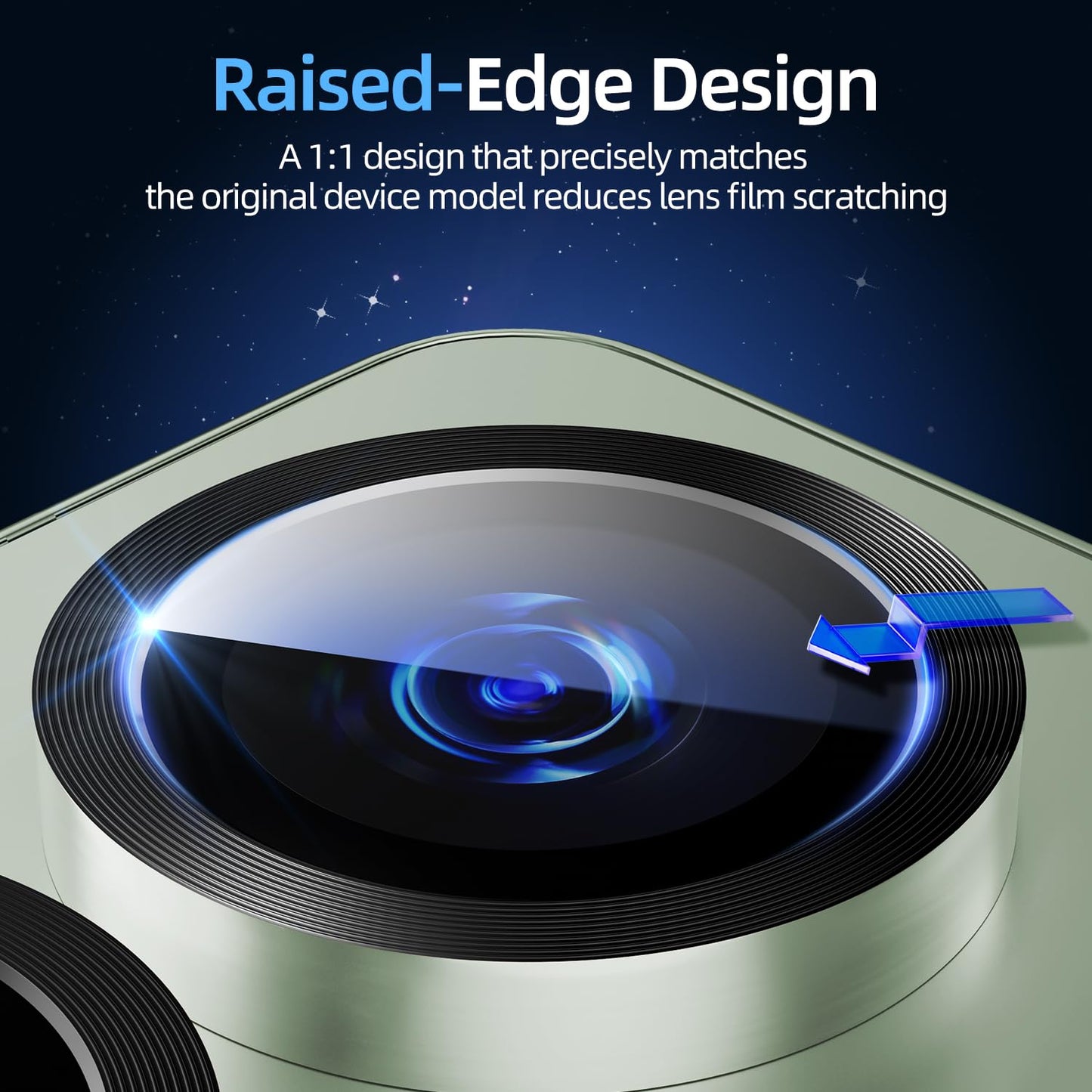 X-it Camera Lens Protector for Samsung S25, 9H Tempered Glass, Independent Metal Aluminum Edge Original Protection Design, Suitable for Phone Case, Anti-scratch, Anti-reflective,Mint
