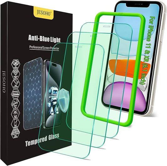 JESOHO Blue Light Screen Protector for iPhone 11 & XR 6.1 inch