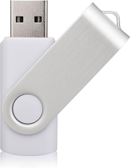 Aiibe 10 Pack 64 GB USB Flash Drives Thumb Drive Jump Drives 64GB 2.0 Flash Drive Bulk (10 Mixed Colors: Black Blue Red Green Orange White Yellow Pink Purple Silver)