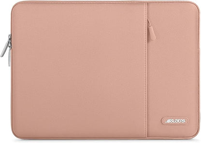 MOSISO Laptop Case 13 inch, 13 inch Laptop Sleeve Compatible with MacBook Air M4 M3 M2 M1 2025-2018 / Pro M2 M1 2025-2016, Polyester Vertical Computer Sleeve Bag with Pocket, Salmon Pink