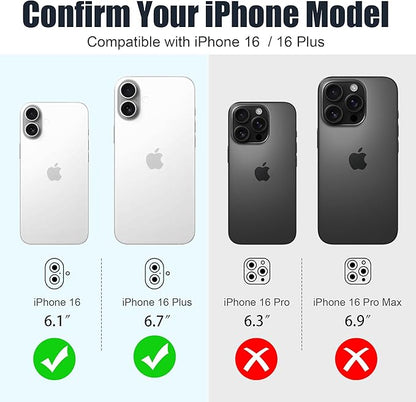AGVEE 3+3 6 Pack for iPhone 16 6.1" / 16 Plus 6.7" Camera Lens Cover Protector, Bling Diamond & Bling Glitter Metal Ring 9H Tempered HD Glass Camera Cover Protector Film, Bling-Pink