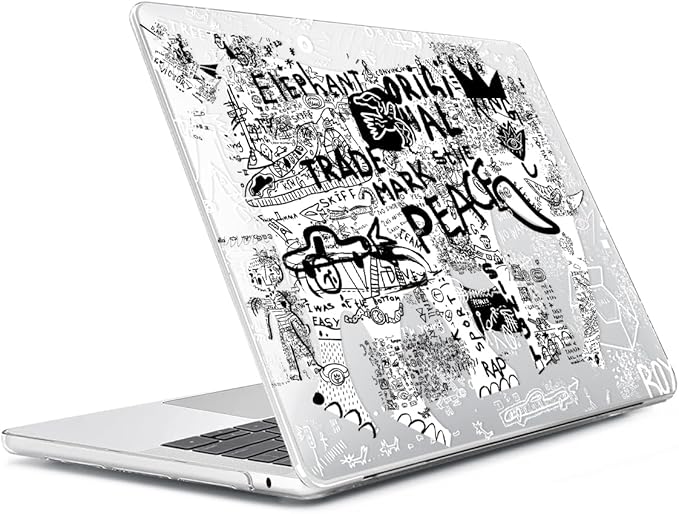 for 2025 2024 2023 2022 MacBook Air 13 inch Case M4 A3240 M3 A3113 M2 A2681 with Touch ID& 13.6" Liquid Retina Display, Plastic Hard Shell&Keyboard Cover&Screen Film&Webcam Cover, Elephant