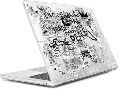 for 2025 2024 2023 2022 MacBook Air 13 inch Case M4 A3240 M3 A3113 M2 A2681 with Touch ID& 13.6" Liquid Retina Display, Plastic Hard Shell&Keyboard Cover&Screen Film&Webcam Cover, Elephant
