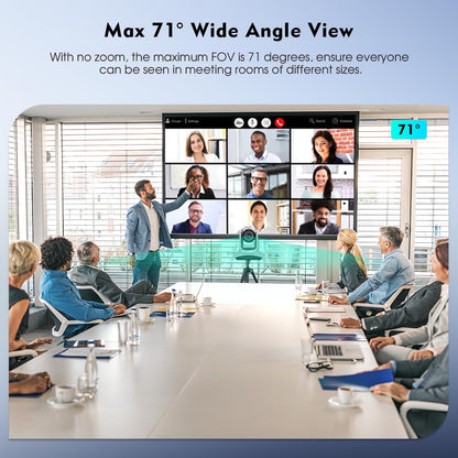 TOALLIN Wireless PTZ Conference Room Camera, 10X Optical Zoom, 1080P Full HD Video Calling and Streaming, Wireless Conference Webcam for Video Conferencing/Church Services Worship/Online Teaching