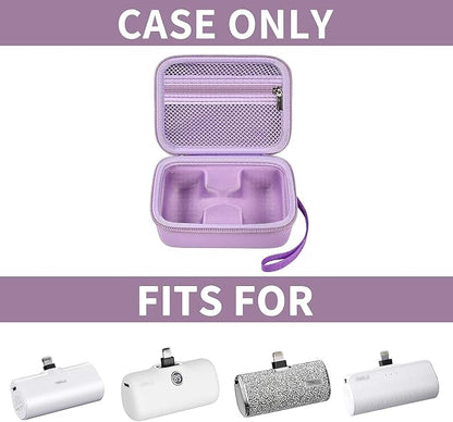 Portable Charger Power Bank Case for 2PCS Swyop/for Feob/for Charmast/for JEJILL/for LanLuk/for VEGER/for iWALK/for Taegila/for Kuulaa and More Small Charging Battery Pack - Bag Only (Purple)