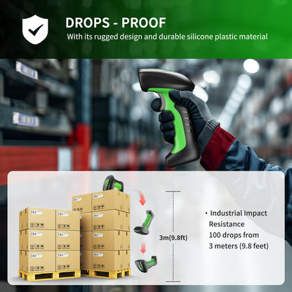NETUM 2D QR Industrial Bluetooth Barcode Scanner with Charging Dock