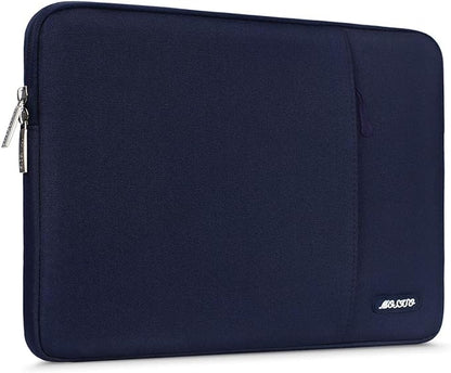 MOSISO Laptop Case 16 inch, 15-15.6 inch Laptop Sleeve Compatible with MacBook Pro 16 M4 M3 M2 M1, HP Acer Dell Lenovo ASUS Notebook, Polyester Vertical Computer Sleeve Bag with Pocket, Navy Blue