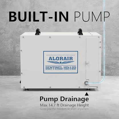 ALORAIR Sentinel HDi120 Commercial Dehumidifier with Pump, 235 Pints Whole Homes Dehumidifier for Crawl Spaces, Basements, up to 3,300 sq. ft. cETL
