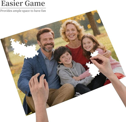 Custom Puzzle, Personalized Puzzle for Photos, Customized Puzzle 120/200/300/500/1000/1500 Pieces for Family, Christmas, Pet, Birthday, Wedding Gift