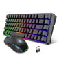 Snpurdiri 60% Wireless Gaming Keyboard and Mouse Combo (White-Black)