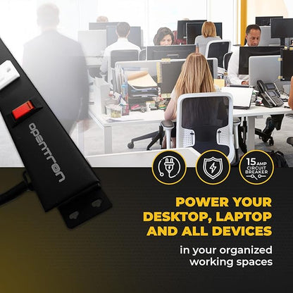 12 Outlets 4 Feet Body Heavy Duty Metal Surge Protector Power Strip (4 Feet 12 Outlet 6 Feet Power Cord)