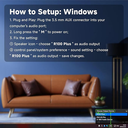 SOULION R100 Plus Computer Speakers with Dynamic RGB Light, Rechargeable Bluetooth Speaker with Switch Button, Clearly Sound Soundbar for Desktop Monitor, PC, Tablets(3.5mm Aux Connection Included)