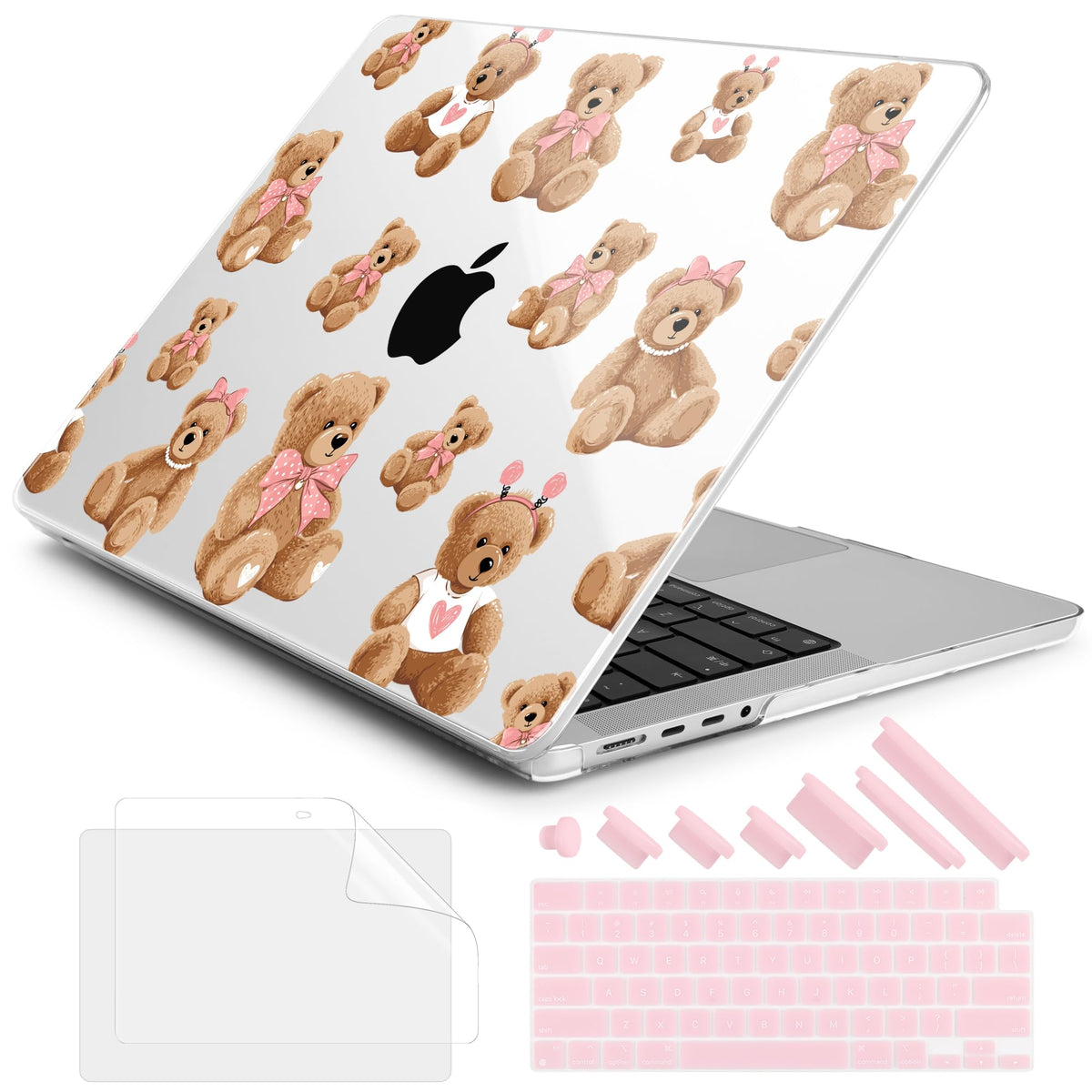 DONGKE Compatible with MacBook Pro 16 Inch Case (2026-2021 Release, M5 M4 M3 M2 M1 Pro/Max Chip), Plastic Hard Shell Cover with Keyboard Cover & Screen Protector for MacBook Pro 16", Garden Florals