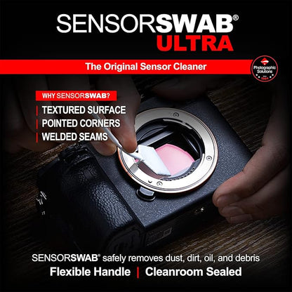 Photographic Solutions Digital Survival Kit - Type-1 (20mm) Sensor Swabs, PEC-PAD Photo Wipes, E-Wipe Packet, Aeroclipse Optic Cleaner Non-Flamable Solution - Camera Cleaning Kit with Travel Bag