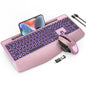SABLUTE Wireless Keyboard and Mouse Combo, Backlit Scissor Keys, Wrist Rest