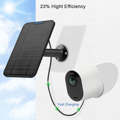 4W Solar Panel Charging Charger Compatible with Arlo Pro 3/Pro 4/Pro 5S 2K/Ultra/Ultra 2 /Go 2 only, 13.1ft Waterproof Charging Cable, IP65 Weatherproof Secure Wall Mount (3-Pack)
