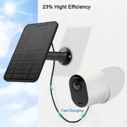 4W Solar Panel Charging Charger Compatible with Arlo Pro 3/Pro 4/Pro 5S 2K/Ultra/Ultra 2 /Go 2 only, 13.1ft Waterproof Charging Cable, IP65 Weatherproof Secure Wall Mount (3-Pack)