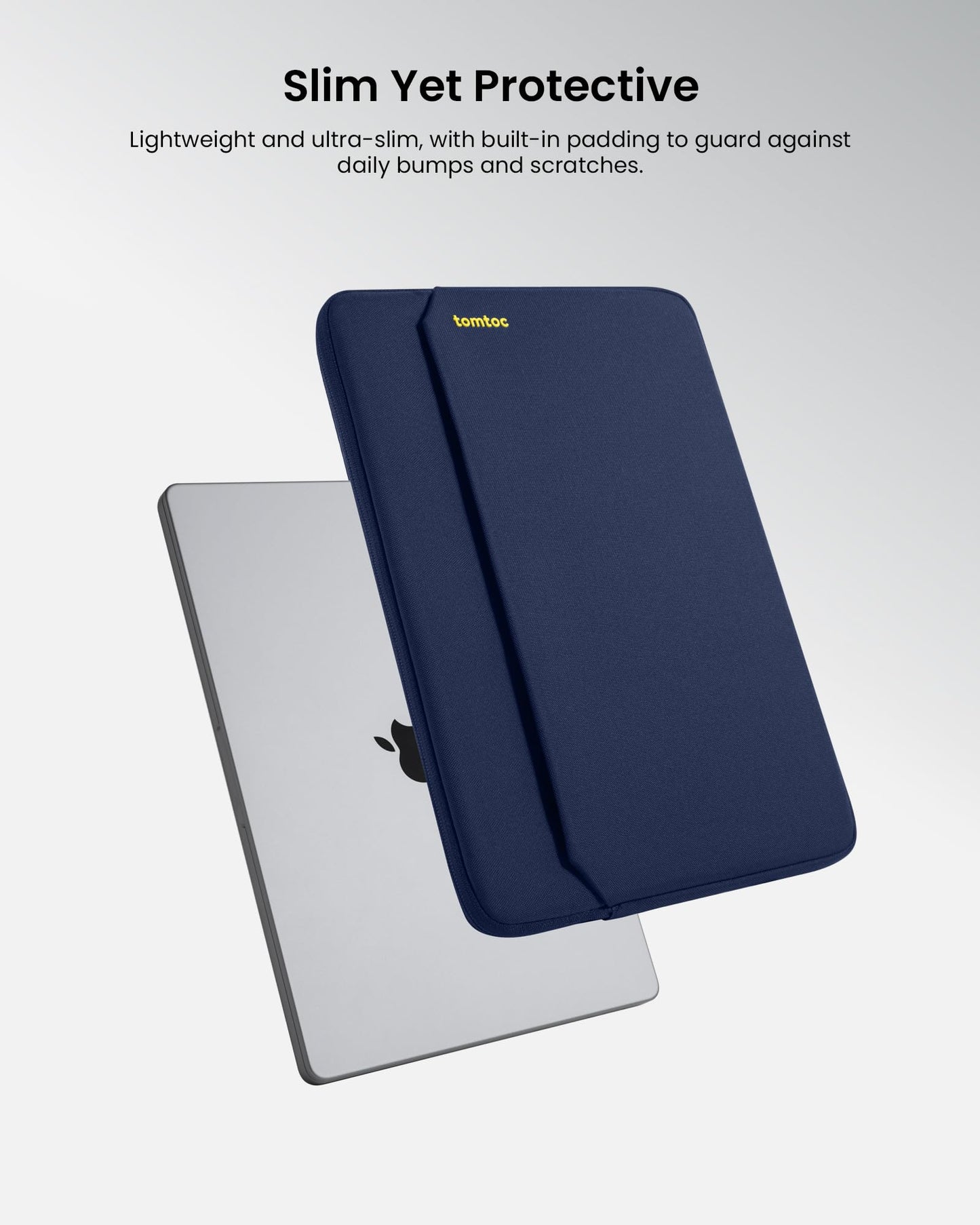 tomtoc Slim Laptop Sleeve for 15-inch 2026 New MacBook Air M5/A3448, M4/A3241, M3/M2, 15 Inch Microsoft Surface Laptop AI PC/7/6, Dell XPS 15 Plus, Recycled Water-Resistant Protective Case Bag