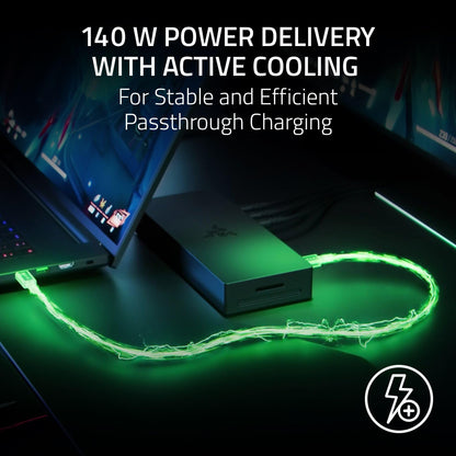 Razer Thunderbolt 5 Dock Chroma, 11 Ports + M.2 SSD Slot, Black