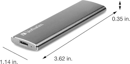 Verbatim 2TB Vx500 Portable SSD External Hard Drive USB 3.1 Gen 2 – Space Gray