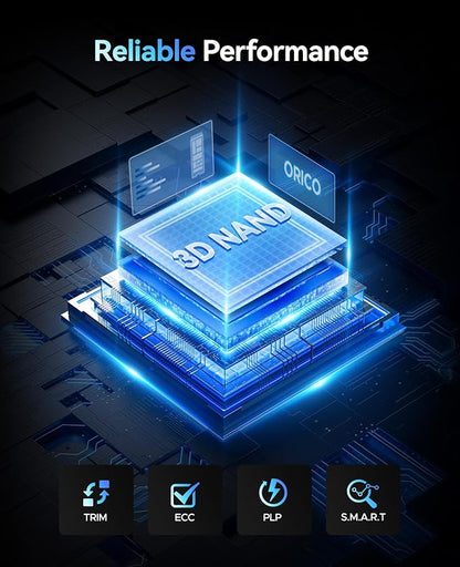 ORICO 2TB M.2 NVMe SSD, PCIe Gen3x4 M2 2280 SSD, Up to 3600MB/s Read & 2400MB/s Write, 3D NAND Flash Internal Solid State Drive with SLC Cache, Compatible with Laptops PC Desktops-e3500