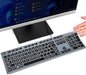 Keyboard Cover with Large Letters Compatible with DELL KB216 KB216b KB216t KB216d KB216p Wired Keyboard/DEll KM636 Wireless Keyboard Protector -Black