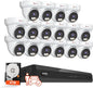 Anpviz 4K 16CH PoE Security Camera System, 16pcs Wired 8MP PoE IP Cameras Outdoor with Person Vehicle Detection, Smart Color Night Vision, 8MP/4K 16 Channel NVR with 4TB HDD for Businesses (U Series)