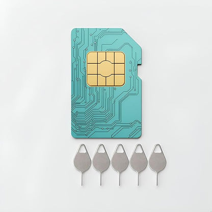 5 Pcs Silver Card Needle, Sim Card Tray Opening Removal Tool, Eject Pin Tool Replacement SIM Card Tools Accessories