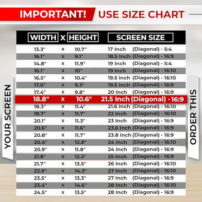 21.5 Inch 16:9 Computer Privacy Screen Filter for Monitor - Privacy Shield and Anti-Glare Protector