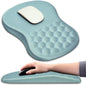 Hokafenle Ergonomic Mouse Pad Wrist Support with Massage Design, Wrist Rest Pain Relief Mousepad with Memory Foam&Non-Slip PU Base, Mouse Pads for Wireless Mouse & Desk (12x8 inch,Olive Green)