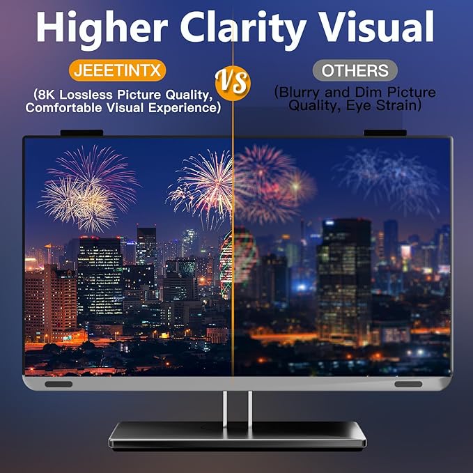 Magnetic Computer Privacy Screen Shield 23 Inch for Frameless Monitor Thin Bezel 16:9 Widescreen, Hanging Removable Anti Blue Light Privacy Filter Protector Eye Protection
