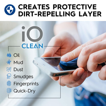 iO CLEAN Eyeglass Cleaner Spray, Glasses Cleaning Kit, 2 Bottles, 2 Cloths