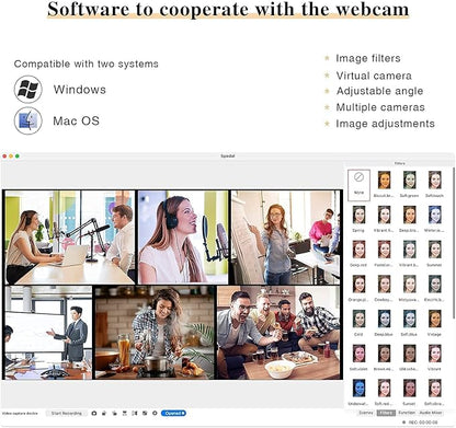 Spedal Webcam 1080P 30fps， HD Computer Webcam with Microphone for Desktop,100 Degrees Wide Angle Web Camera for Zoom Xbox YouTube Skype FaceTime Hangouts
