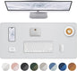Non-Slip Desk Pad,Mouse Pad,Waterproof PVC Leather Desk Table Protector,Non-Slip PU Leather Desk Blotter, Easy Clean Laptop Desk Writing Mat for Office Work/Home/Decor(White, 24" x 13.7")