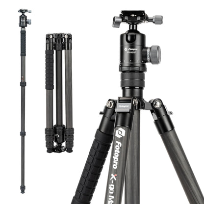 Fotopro 68" Carbon Fiber Travel Tripod, Heavy Duty Camera Tripod with Ball Head, Detachable Monopod with Quick Release Plate and Bag, Load up to 12KG/26lbs
