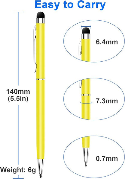 24 Pack Stylus Pens for Touch Screens innhom Stylus Pen for ipad iPhone Tablets Samsung and Black Ink Ballpoint Pens-2 in 1 Stylists Pens