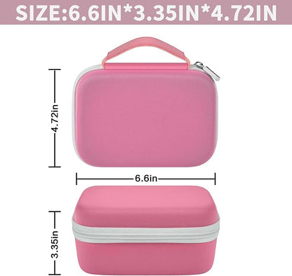 Case Compatible with Phomemo M110 Label Maker - Portable Mini Bluetooth Thermal Label Maker Carrying Storage Bag for Printer Labels, USB Cable and Accessories - Pink (Box Only)