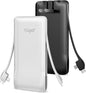 TG90° 2 Pack 10000mAh Power Bank Built-in Foldable AC Wall Plug and Cables,Pocket Size USB C Portable Charger,Ultra Slim Battery Pack Compatible with iPhone Series and Android Devices