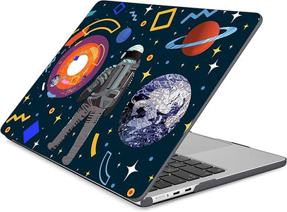 Batianda Premium Case for New MacBook Air 15 inch 2025 M4 2024 2023 with M3 M2 Chip Model A3241/A3114, Designed Protective Plastic Hardshell & Keyboard Cover & Screen Protector, Astronaut Planet
