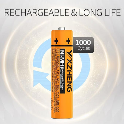 AAA Battery 8PCS 1.2V 630mAh NI-MH Rechargeable HHR-65AAABU for Panasonic Cordless Phone (8X HHR-65AAABU)