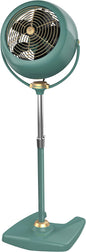 Vornado VFAN™ Sr. Pedestal Vintage Fan Retro Metal Standing Air Circulator for Cooling & Decor 3 Speeds, Adjustable Tilt Green